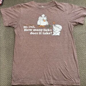 Mr Owl “How Many Licks Does It Take?” Vintage Tootsie Roll T-Shirt - size small